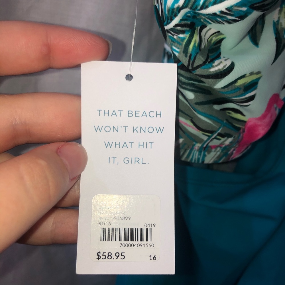 NWT, Fun tropical swim top!! - Picture 4 of 5